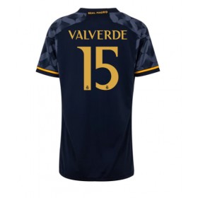 Real Madrid Federico Valverde #15 Borta Kläder Dam 2023-24 Kortärmad